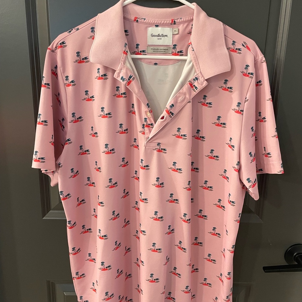 Goodfellow & Co Men's Pink Polo Shirt